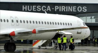 El aeropuerto Huesca-Pirineos sigue igual: 0,93 pasajeros de media al día en diciembre, enero y febrero