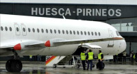 El aeropuerto Huesca-Pirineos sigue igual: 0,93 pasajeros de media al día en diciembre, enero y febrero