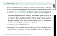 El Consejo de Transparencia obliga a Presidencia a revelar los viajes de los familiares de Pedro Sánchez desde 2020