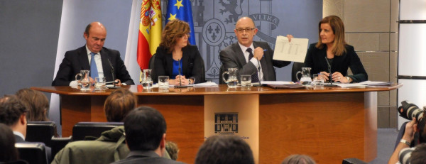 Rueda de prensa tras el Consejo de Ministros.