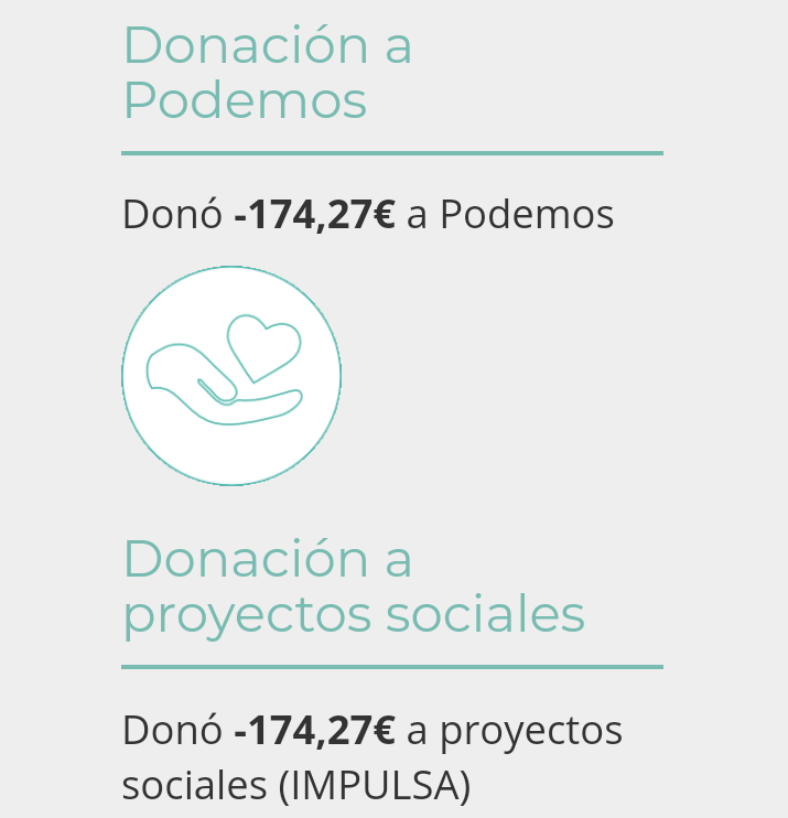 Bescansa donaciones mayo 2017