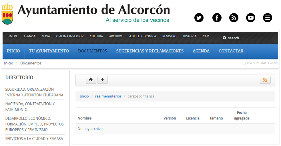 Captura de pantalla Alcorcón