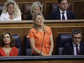 Polémica por un comentario de Yolanda Díaz captado por un micrófono abierto