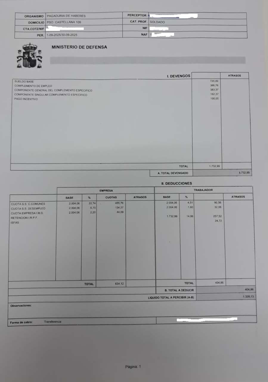 Nomina soldado 2
